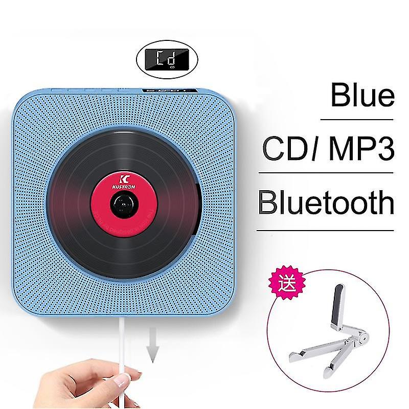 2.0 Wall-mounted Cd Player Bluetooth Speaker+led Display Portable Home o Boombox With Remote Control Fm Radio