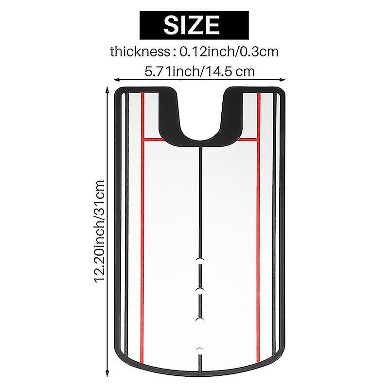 Golf Putting Alignment Mirror Portable Putter Training Aid Golf Putting Mirror Practice Putting Too