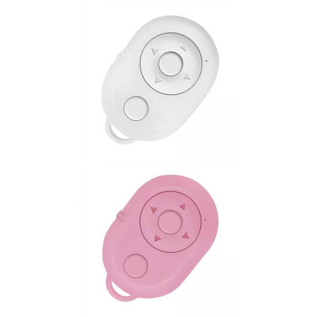 2x Portable Bluetooth Camera Shutter Remote Selfie Button Clicker