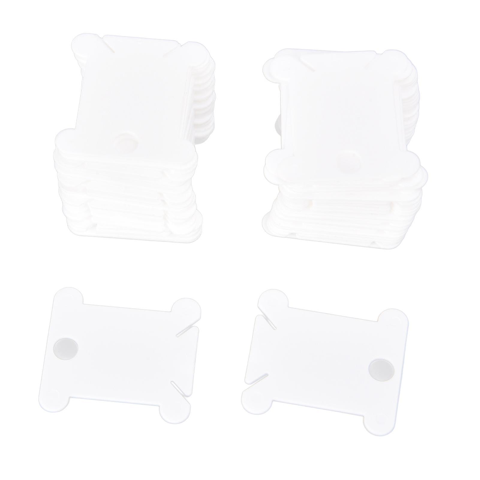 200Pcs Plastic Floss Bobbin Sorting Storage Function White Beautiful Practical Household DIY Sewing Thread Storage