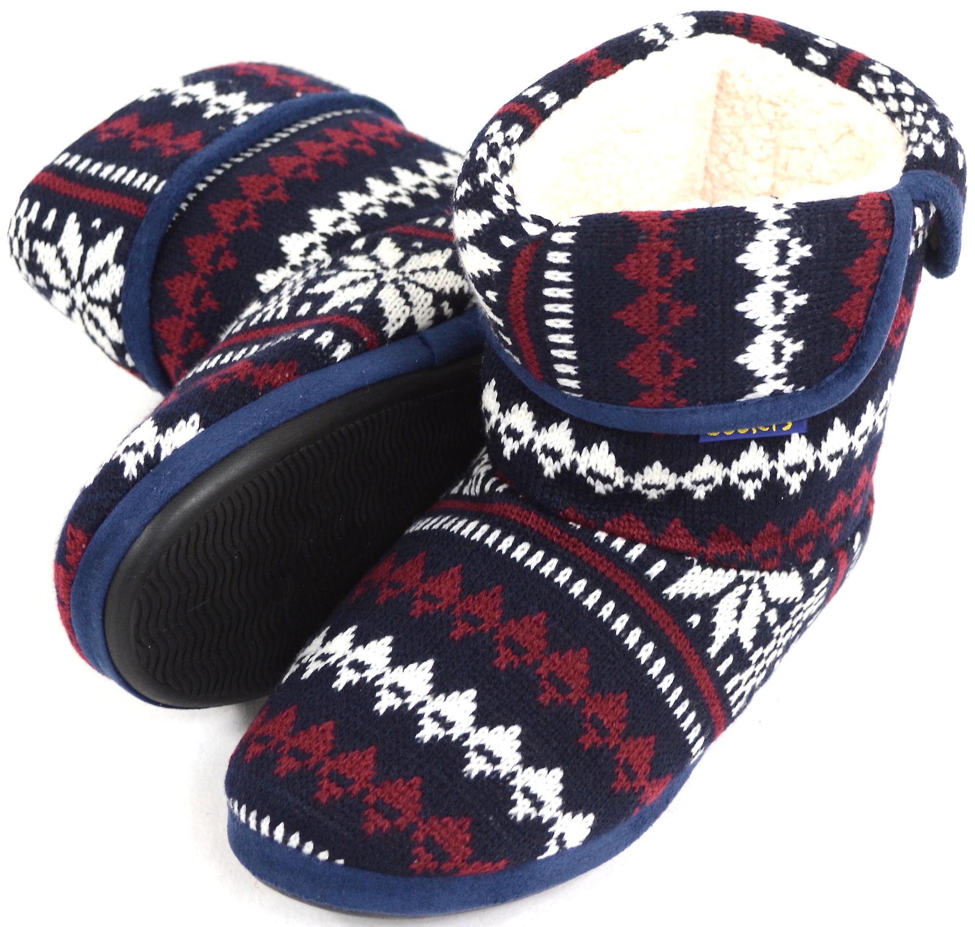 mens fleece lined slipper boots