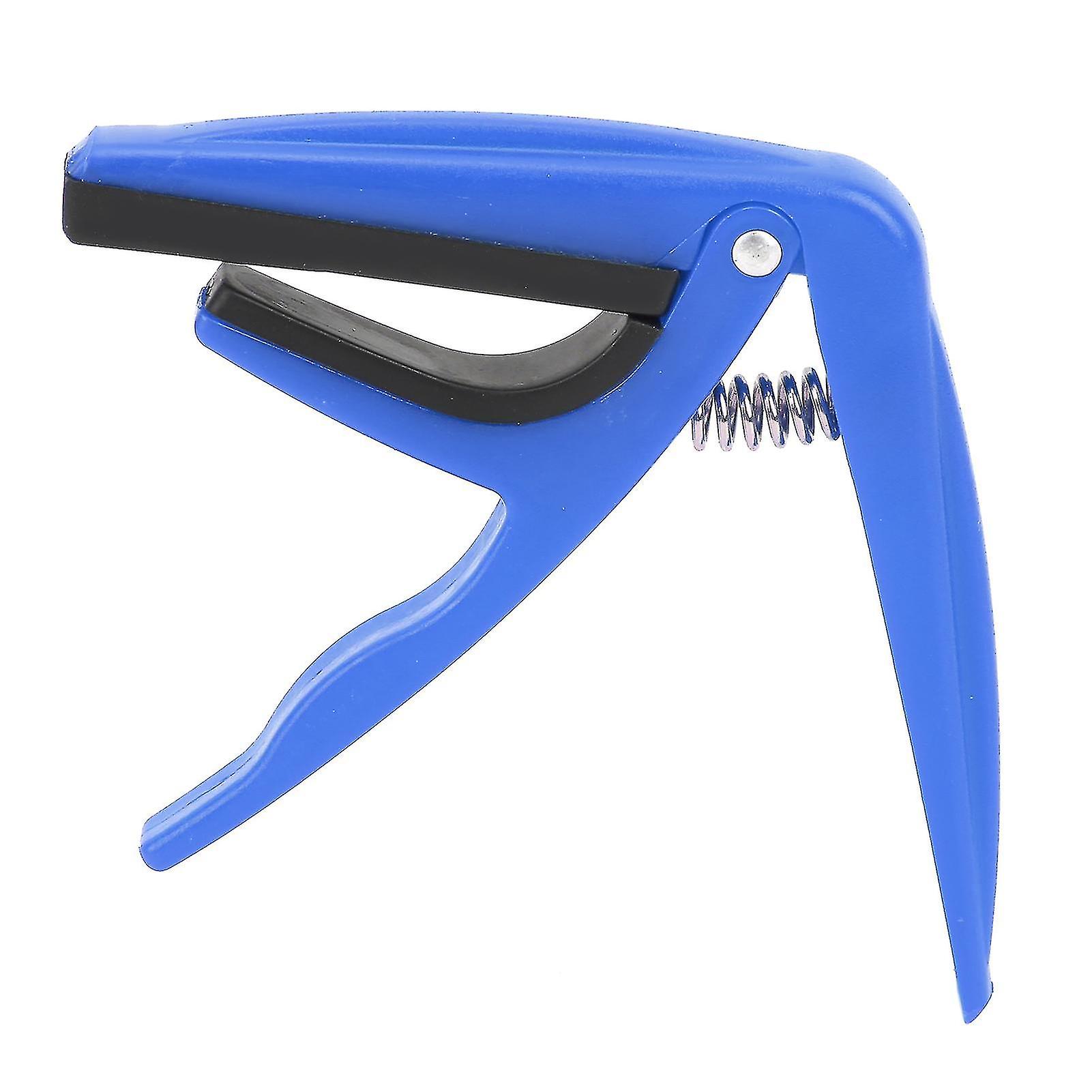Ukulele Capo, Plastic Pitch Adjustment Tool with Spring, String Instrument Accessories, Dark Blue