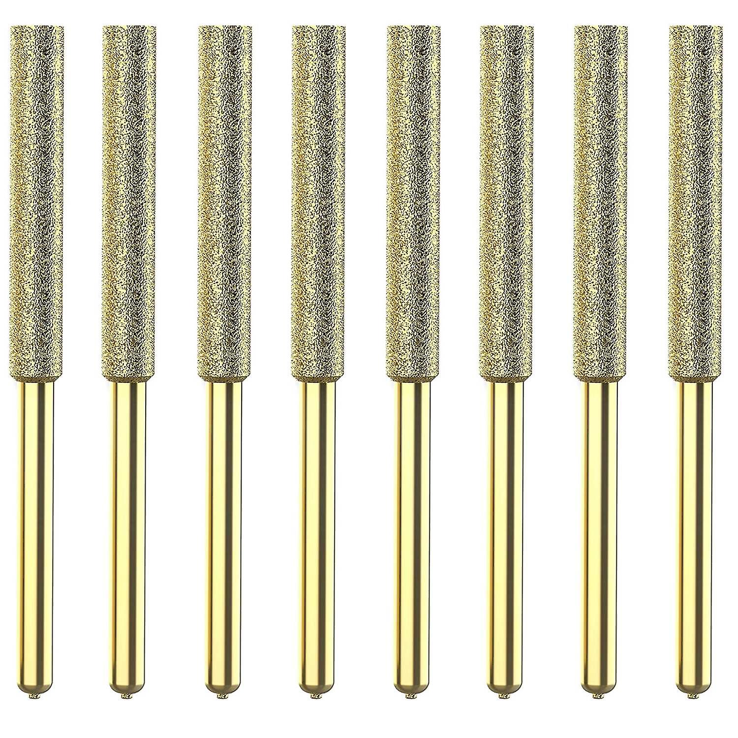 8Pcs Chainsaw Bits Titanium Plated Diamond Sharpener High Hardness Electric Chainsaw File