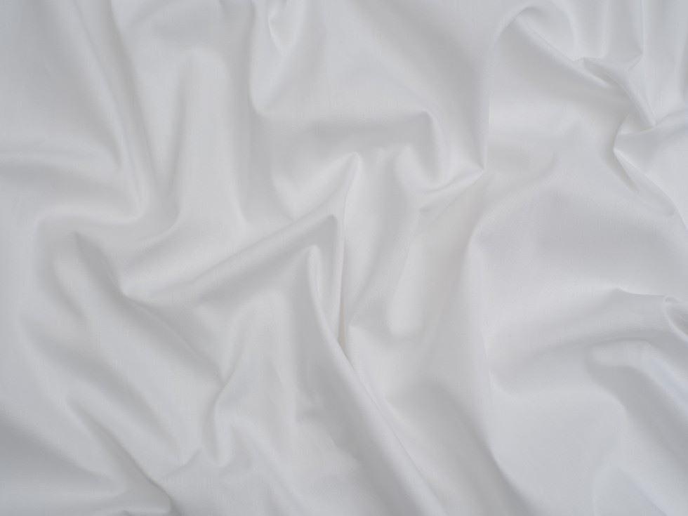 Tissu Popeline 100% Coton Minerva Blanc - au mètre