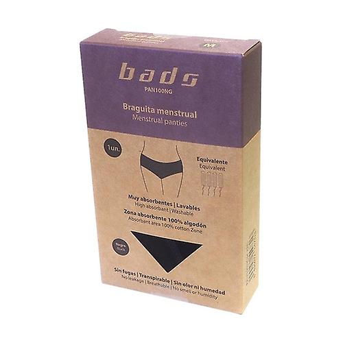 Black menstrual panties with seam size M 1 unit (Black)