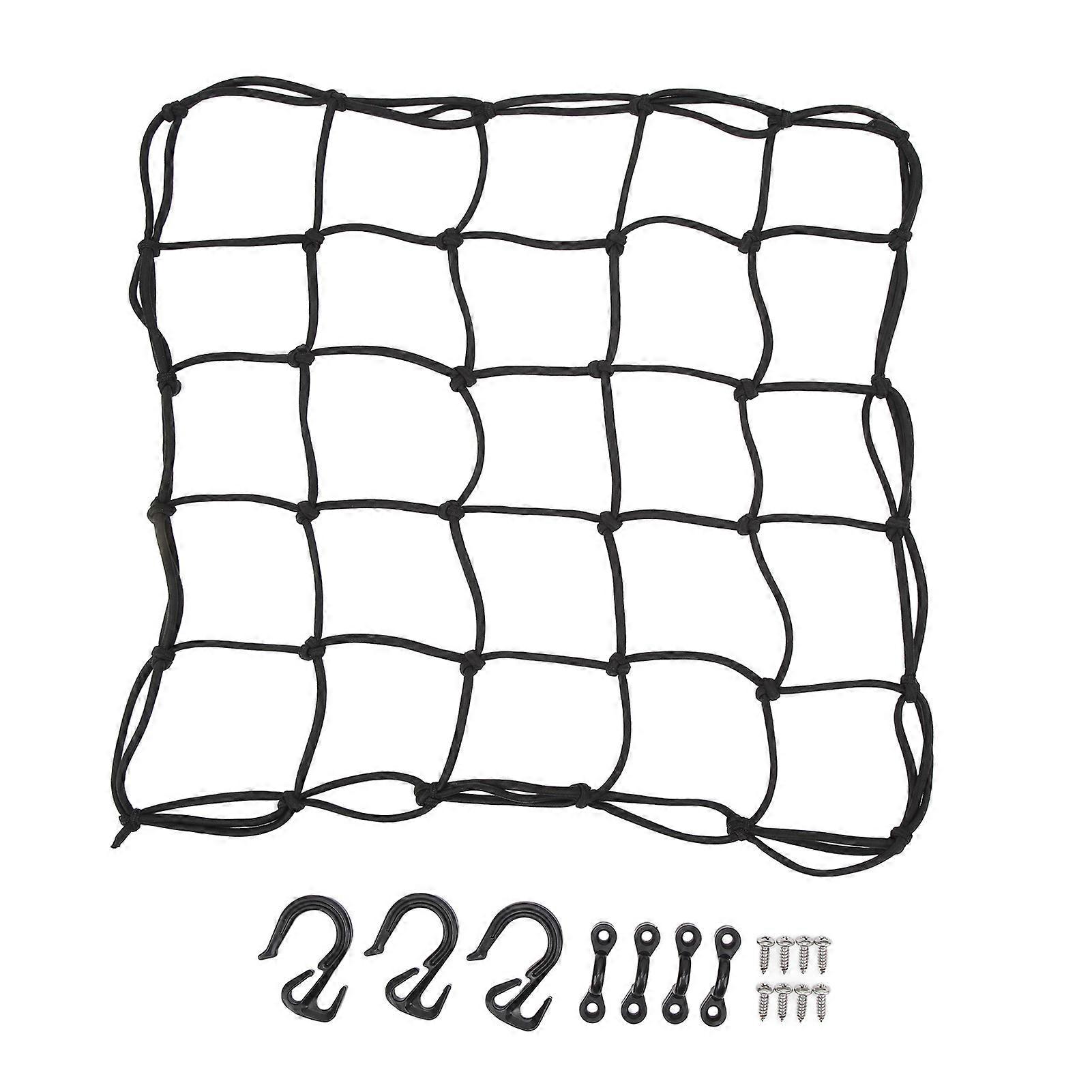 15 Inch Cargo Net for Motorcycle Helmet Storage, Elastic Powerful Protection Motorbike Storage Organizer Net for Motorcycle ATVs Boats