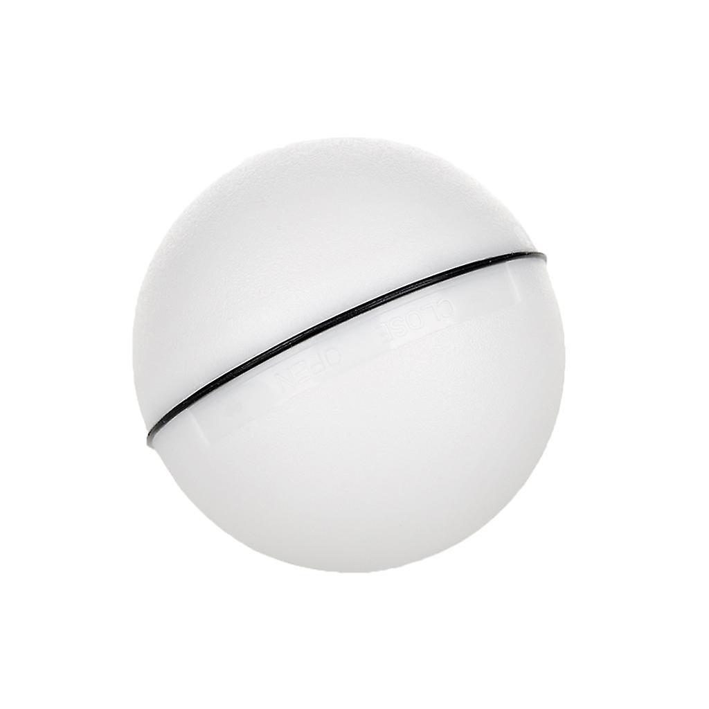 Smart Interactive Cat Ball Cat Exercise Chaser Toy Built-in LED Light White