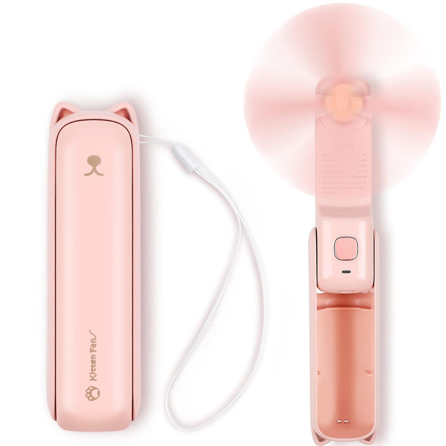 Portable USB Rechargeable Handheld Fan (Pink)