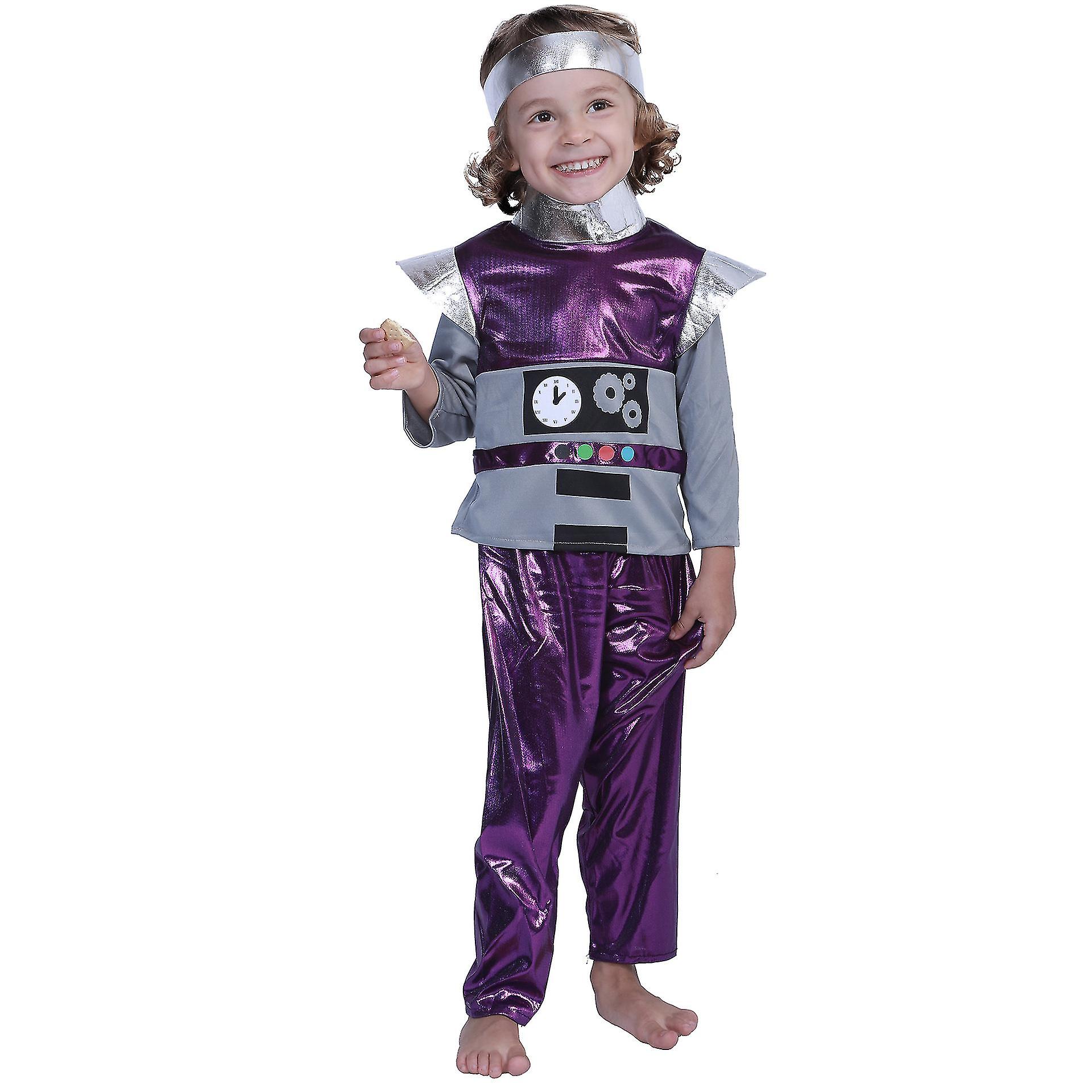 Lila Alien Színpadi jelmez Aranyos Robot Családi Csoport Halloween Jelmez-dwdz