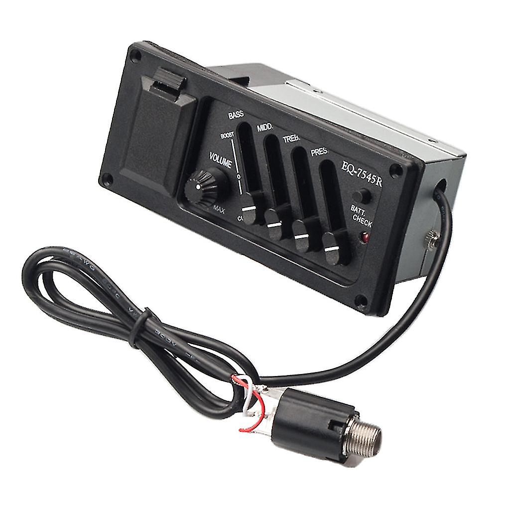 Q-7545r 4 الفرقة Eq المعادل بيزو بيك اب للغيتار الصوتي - مستقيم