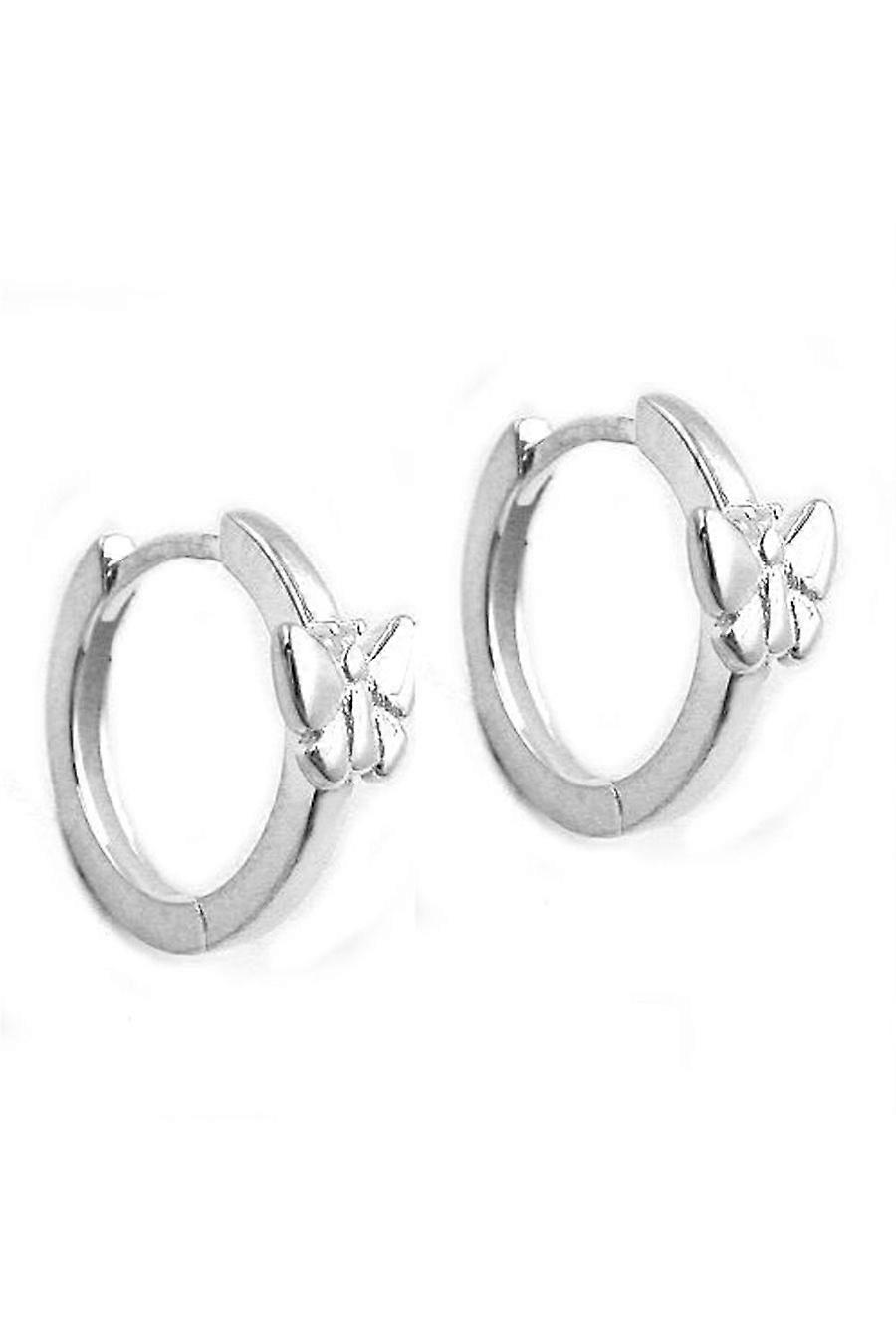 Hoop Earrings Butterfly Silver 925 - Gl93101