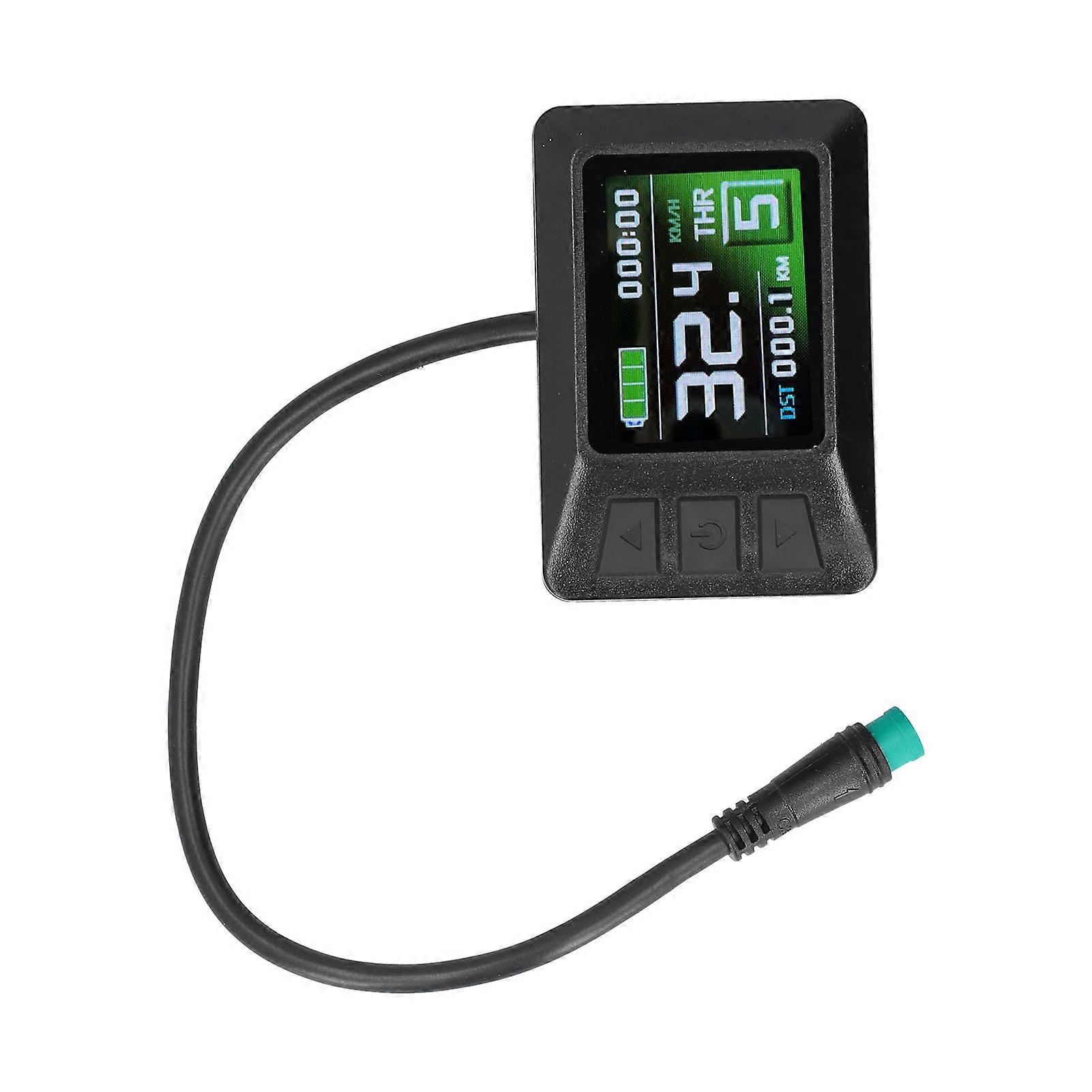 24V/36V/48V LCD7C Color Screen Instrument Electric Bicycle Battery Display with Waterproof Connector
