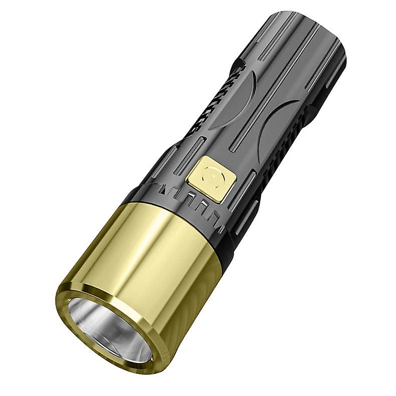 Torch Flashlight Abs Household Outdoor Long Shot Led Mini Waterproof Rechargeable Power Torch