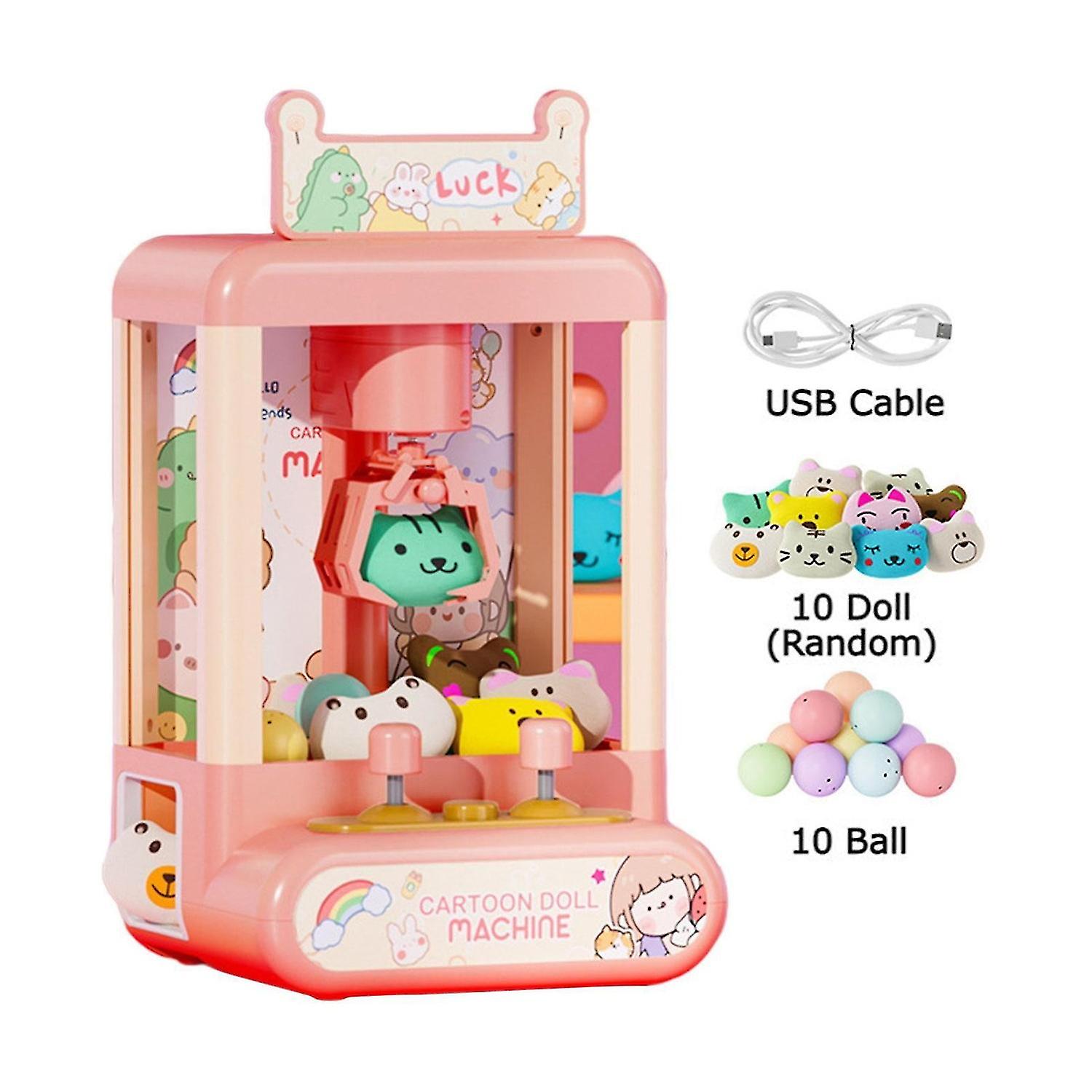 Mini Claw Machine Arcade Game, Grabber Machine with Music Light, Claw Machine for Kids Large Mini Cl