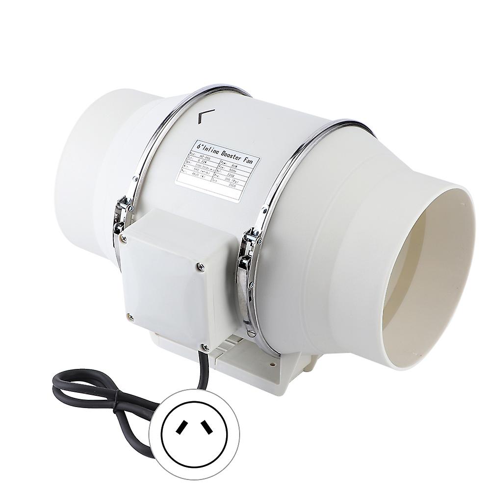 High Efficiency Inline Duct Fan Air Extractor Bathroom Ventilation System 220V AU Plug (6in) 80W
