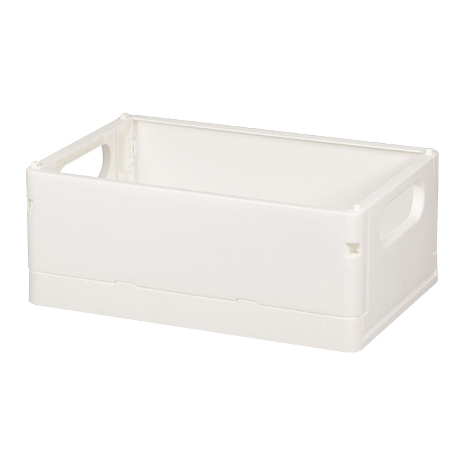 Foldable Storage Basket Plastic Multipurpose Durable Desk Container Folding Closet Container for Toys Cosmetics Large