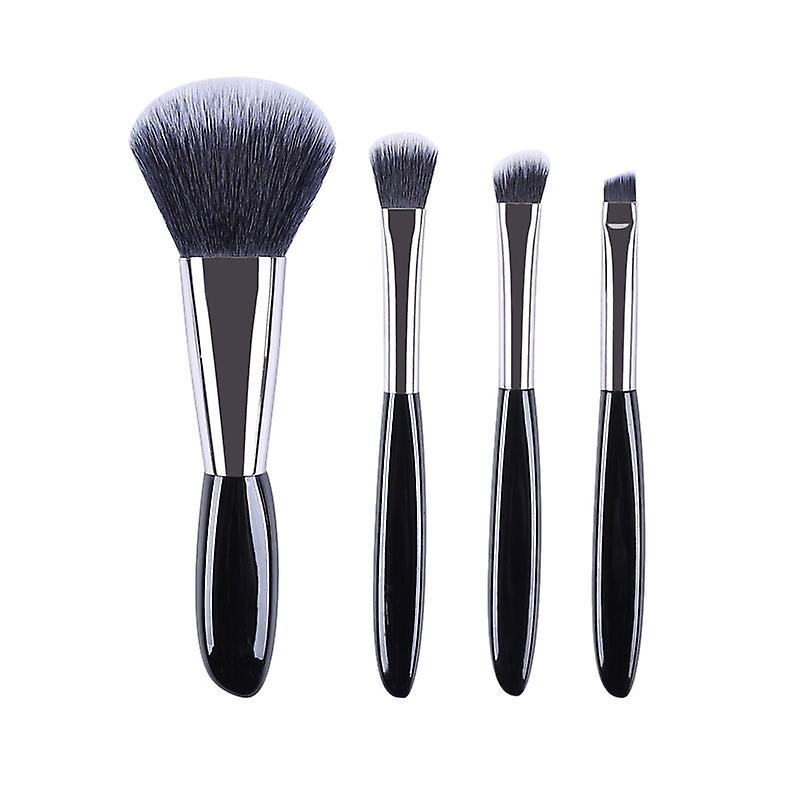 4 in 1 Black Pebbles Makeup Brush Set ,Style: Bare Brush Bare Brush