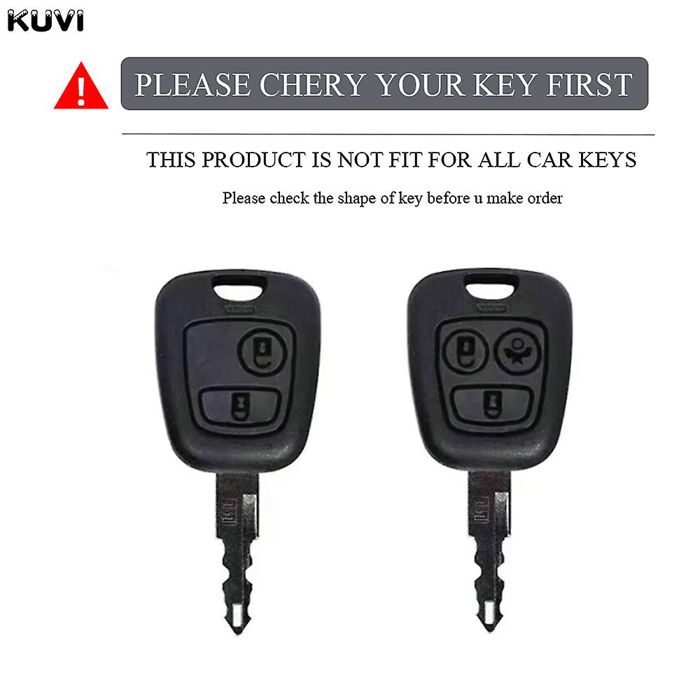thumbnail image 2 of 2 Button Remote Key Fob Case Shell For Peugeot & Citroen – 107 206 207 306 307 407 – Black 2 of 6