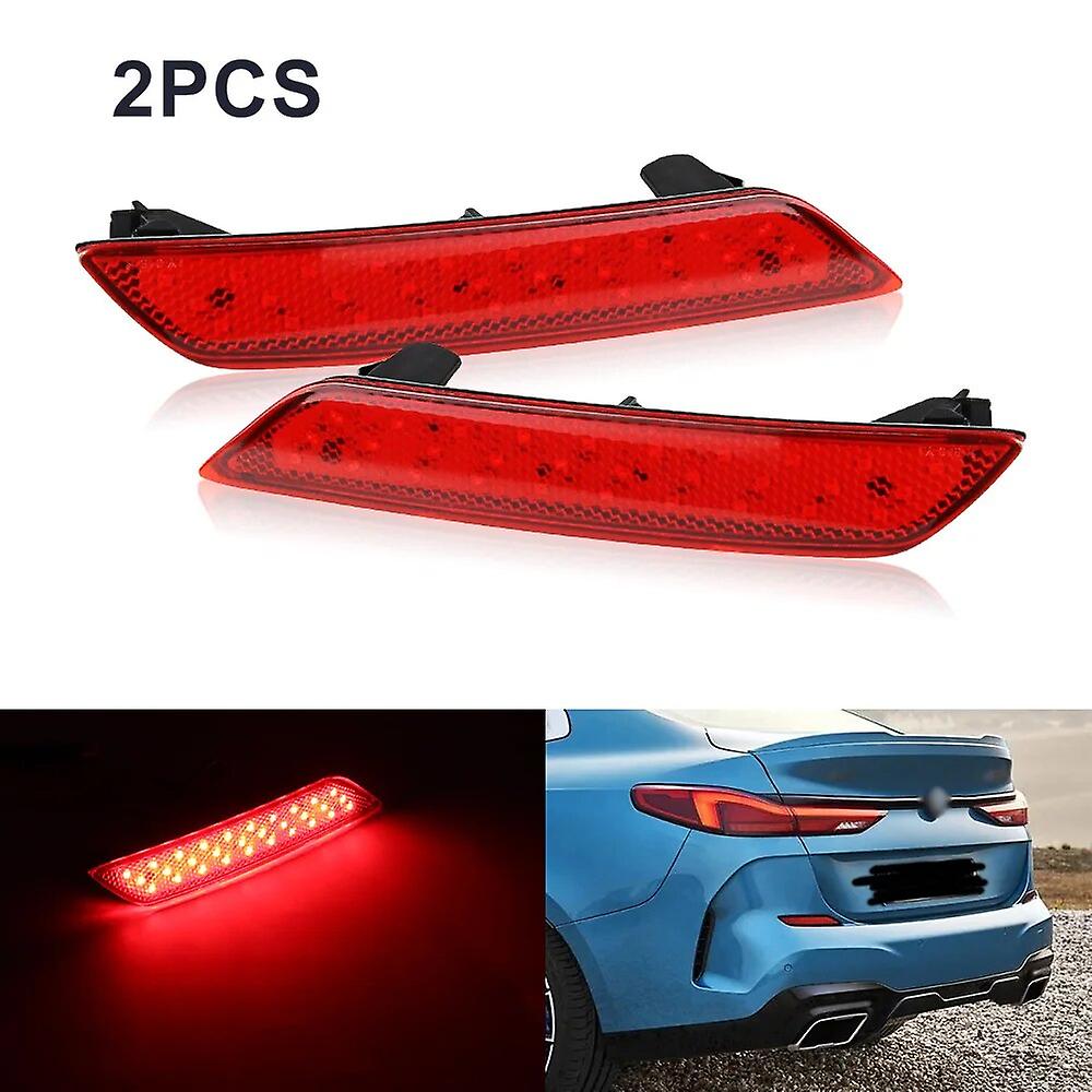 2pcs Red/smoke Lens For 2013-2015 Honda Civic Sedan Led Rear Tail Bumper Reflector Brake Lights Oem:33505-tr0-a51, 33555tr0a51