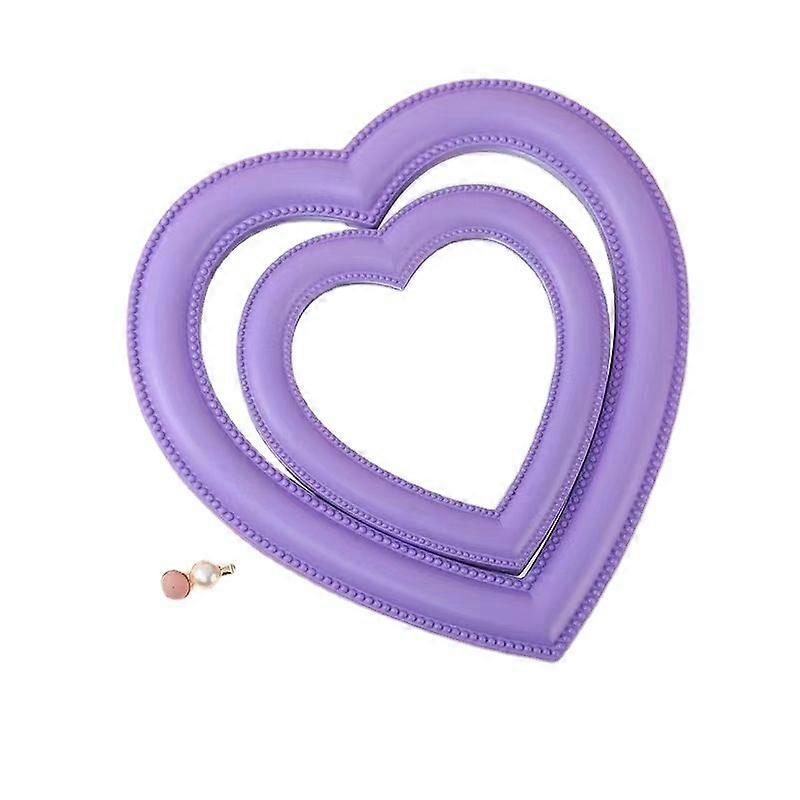 Heart Makeup Mirror Wall Heart Shaped Mirror Tabletop Cosmetic Mirror With Stand Vanity Mirror Portable Stand Table Mirror Pink