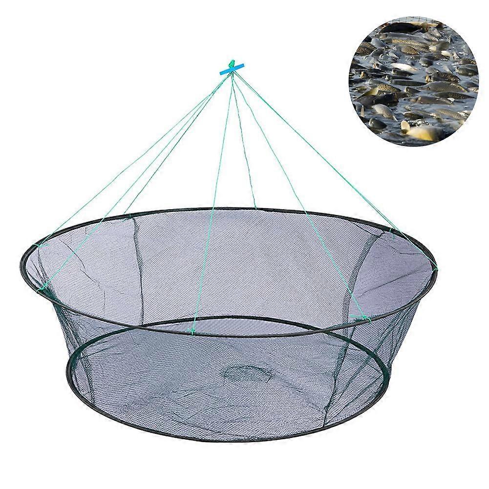 Loose Mouth Folding Drop Fishing Net Shrimp Catcher Tank Casting Network Fish