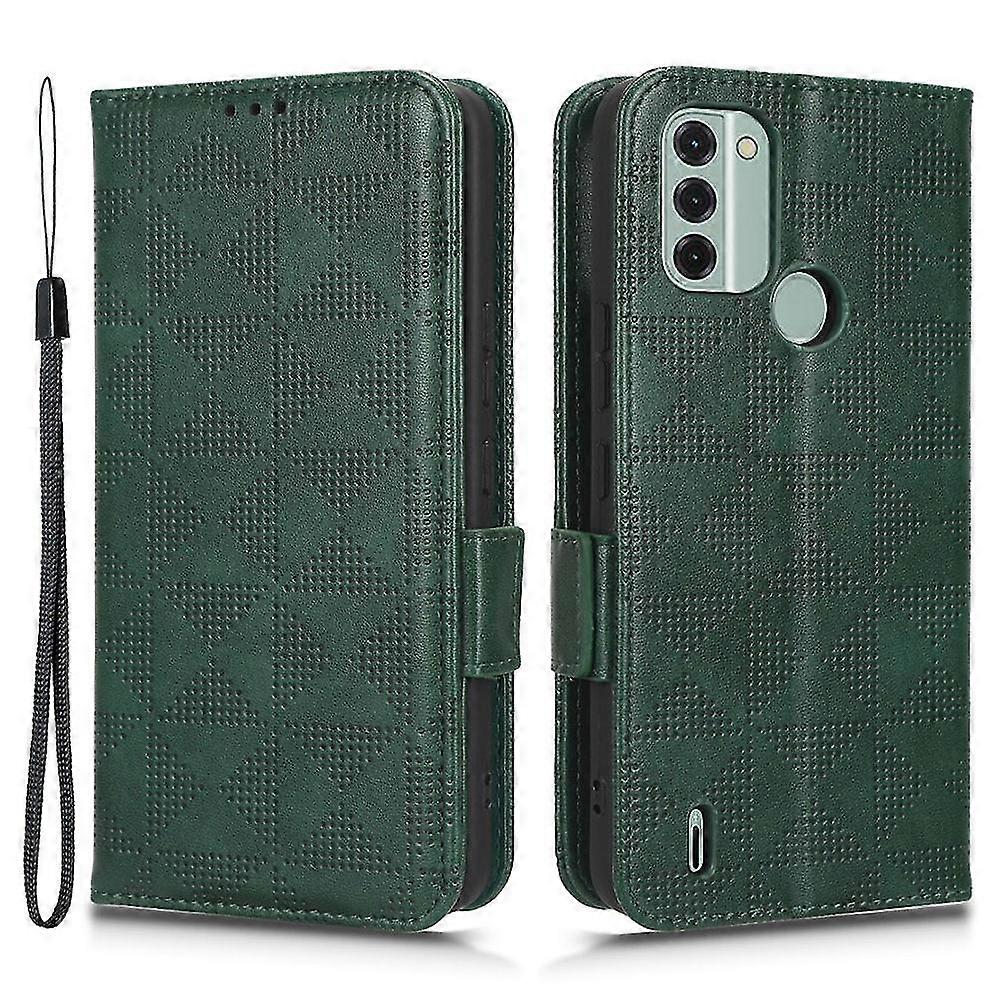 Apple Green Symmetrical Triangular Flip Leather Case for Nokia C31 4G