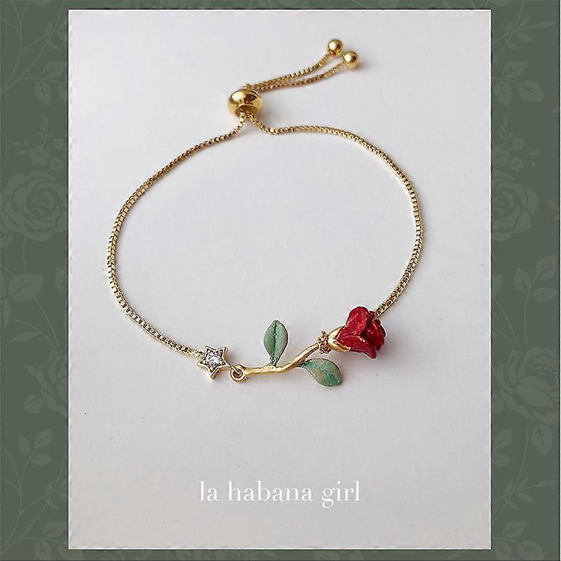 Rose Bracelet Adjustable Bracelet Women's Gift for Mom