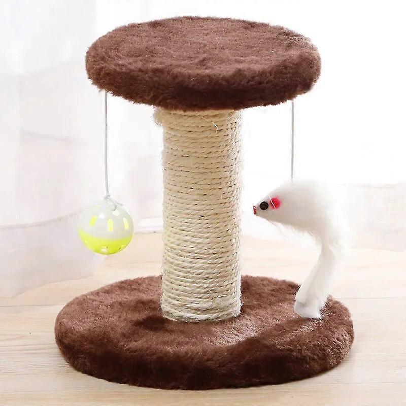 Cat Scratcher Climbing Frame Scratching Post Resistant Sisal Cat Tree With Toys Fish Kitten Playground Pet Furniture Supplies