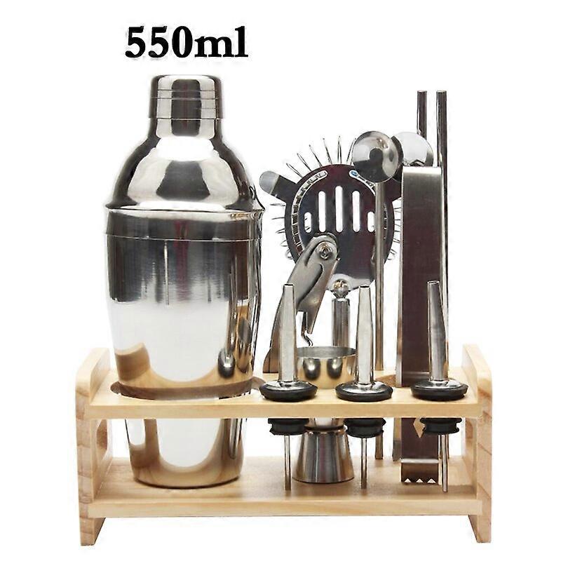 Professional Bartender Set 12Pcs 750ML/550ML Cocktail Shaker Set Hand Shaker Drink Fancy Jug Wine Mixer Party Bar Set