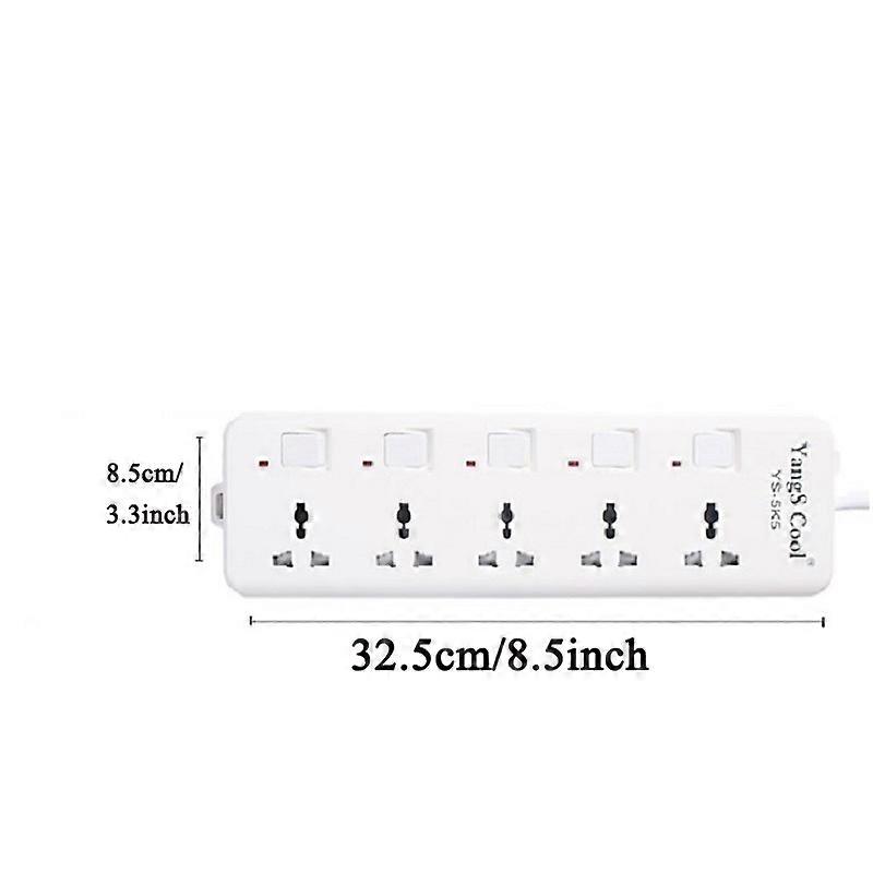 Multipurpose Wiring Board Socket High Power Bank Single Control Switch Universal Plug to UK US AU EU 1.5m 10A 16A 250V AC