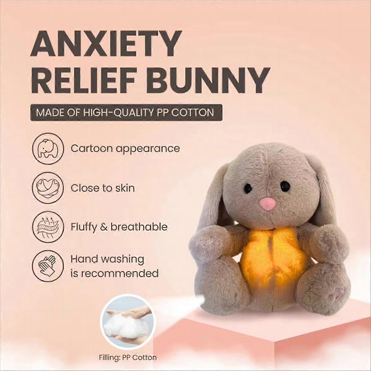 LUFEIS Breathing Plush Toy, Breathing Stitch Teddy With Motion/Music, Anxiety Relief For Adults And Kids, Portable Breathing Teddy Bear, Baby Sleep