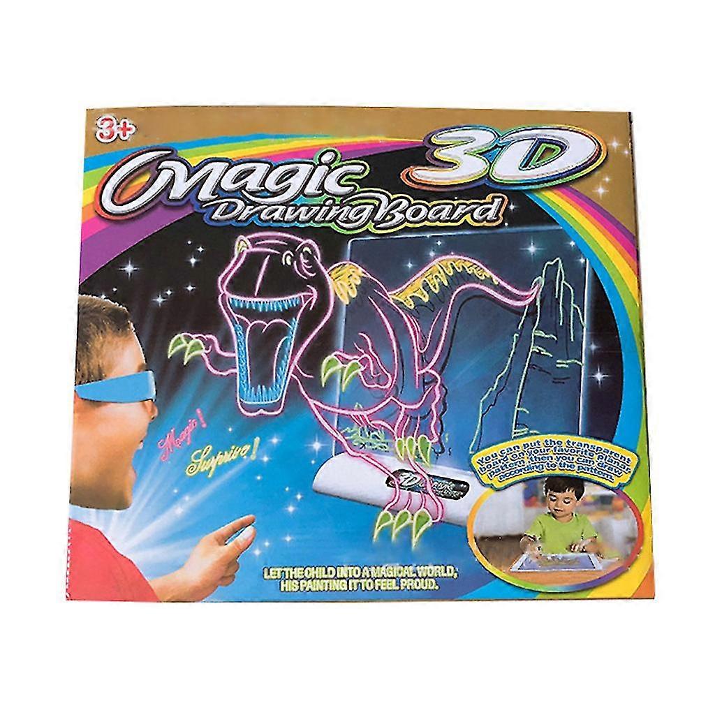 3D-ritbräda LED-ljusplatta Konstklottermålning Pedagogiska leksaker för barn pojkar flickor