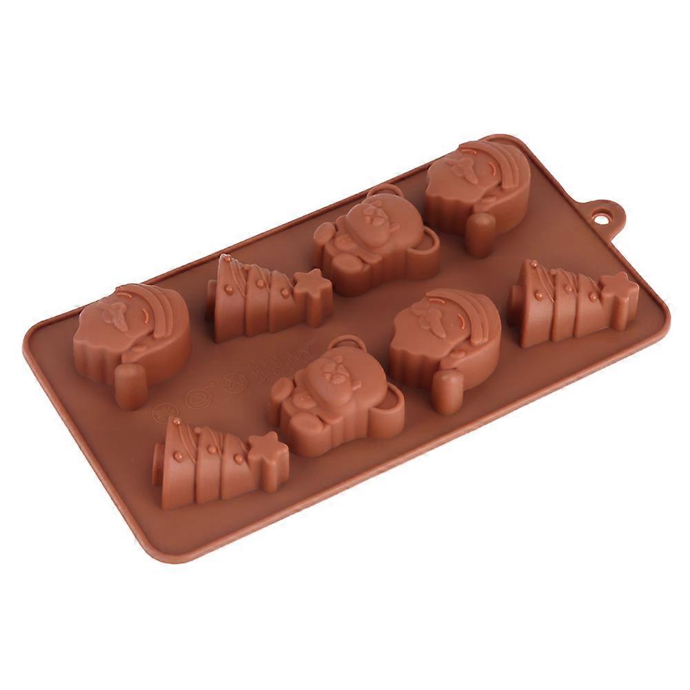 Christmas Pattern Silicone Chocolate/Pudding Mold For Decorative Snack Making