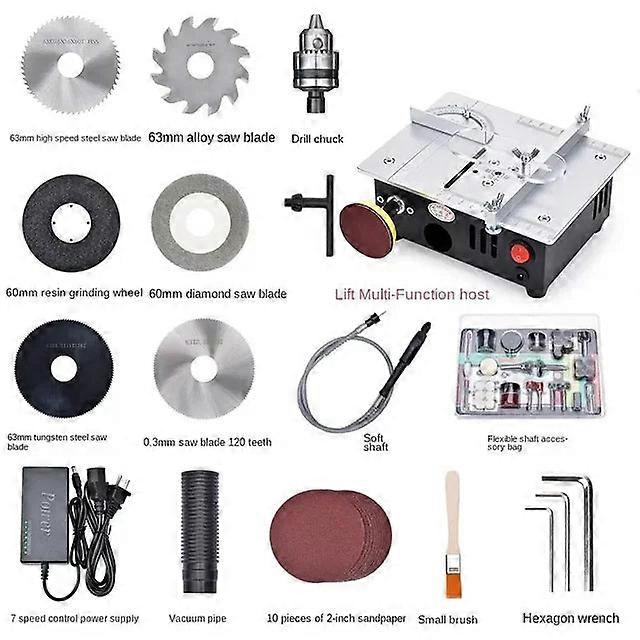 High-precision Desktop Miniature Table Saw For Diy - Cut Acrylic, Pcb, And Aluminum Alloy