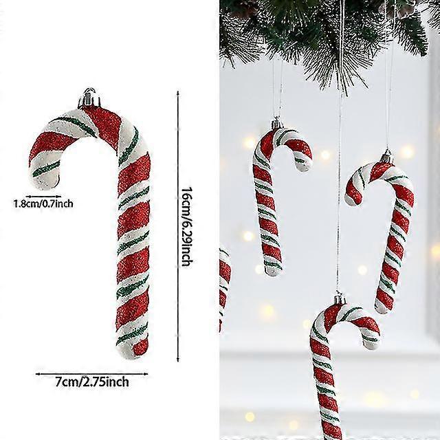1pc Weihnachten Hängende Bonbonkugeln Rot Weiß Zuckerstange Anhänger Home Party Weihnachtsbaumschmuck Weihnachten Navidad Neujahr 2024c p