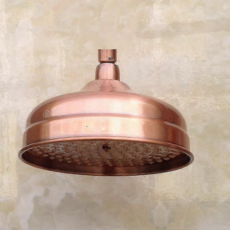 8 Inch Red Copper   Brass Round Shape Shower