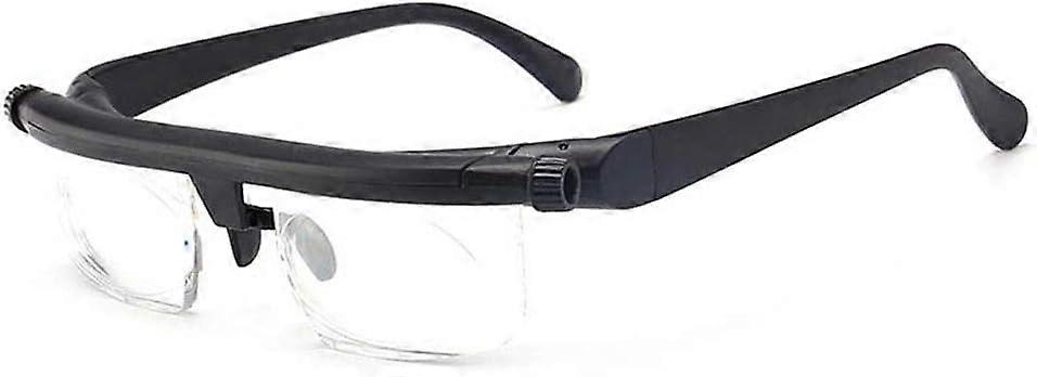Adjustable Focus Glasses Dial Near and Far Sight HD Adjustable Degree Reading Glasses -6D to +3D Diopters Magnifying Variable