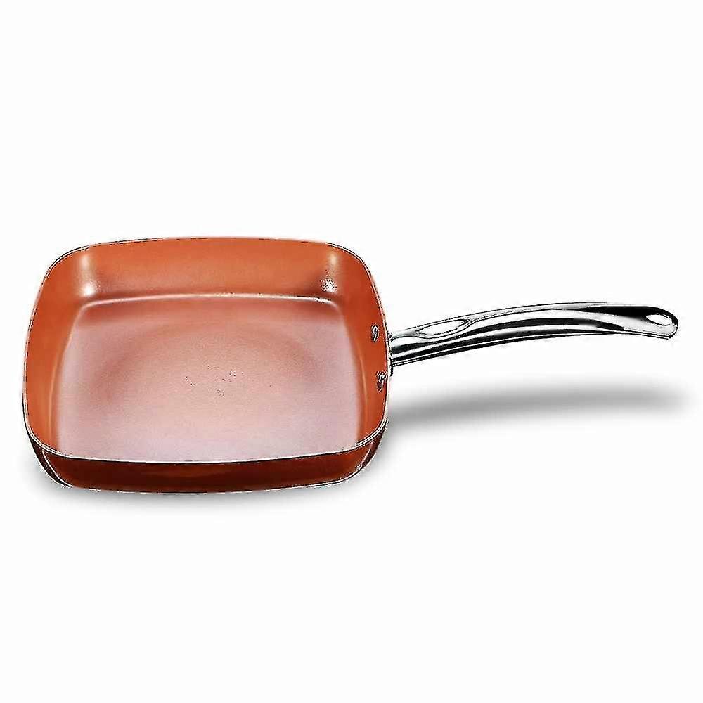 Non-stick Copper Square Frying Pan Skillet With Ceramic Coating