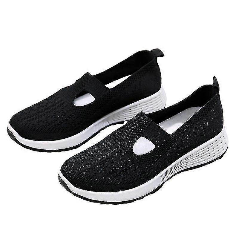 Nefes Alabilir Yumuşak Taban Ortopedik Günlük Ayakkabı Kadın Dokuma Ortopedik Ayakkabı