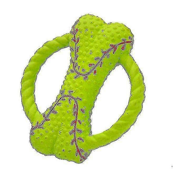 Dog Chewing Toy Latex Bone Ring Funny Molar Pet Interactive Traininggreen