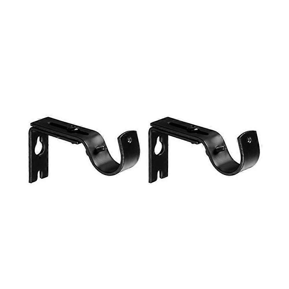 curtain bracket roman rod bracket, black adjustable wall bracket