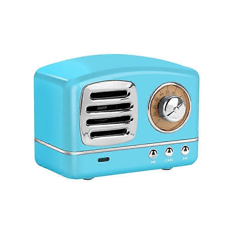 Creative Retro Multifunction  Speaker Radio Subwoofer Small Size Speaker (Blue)