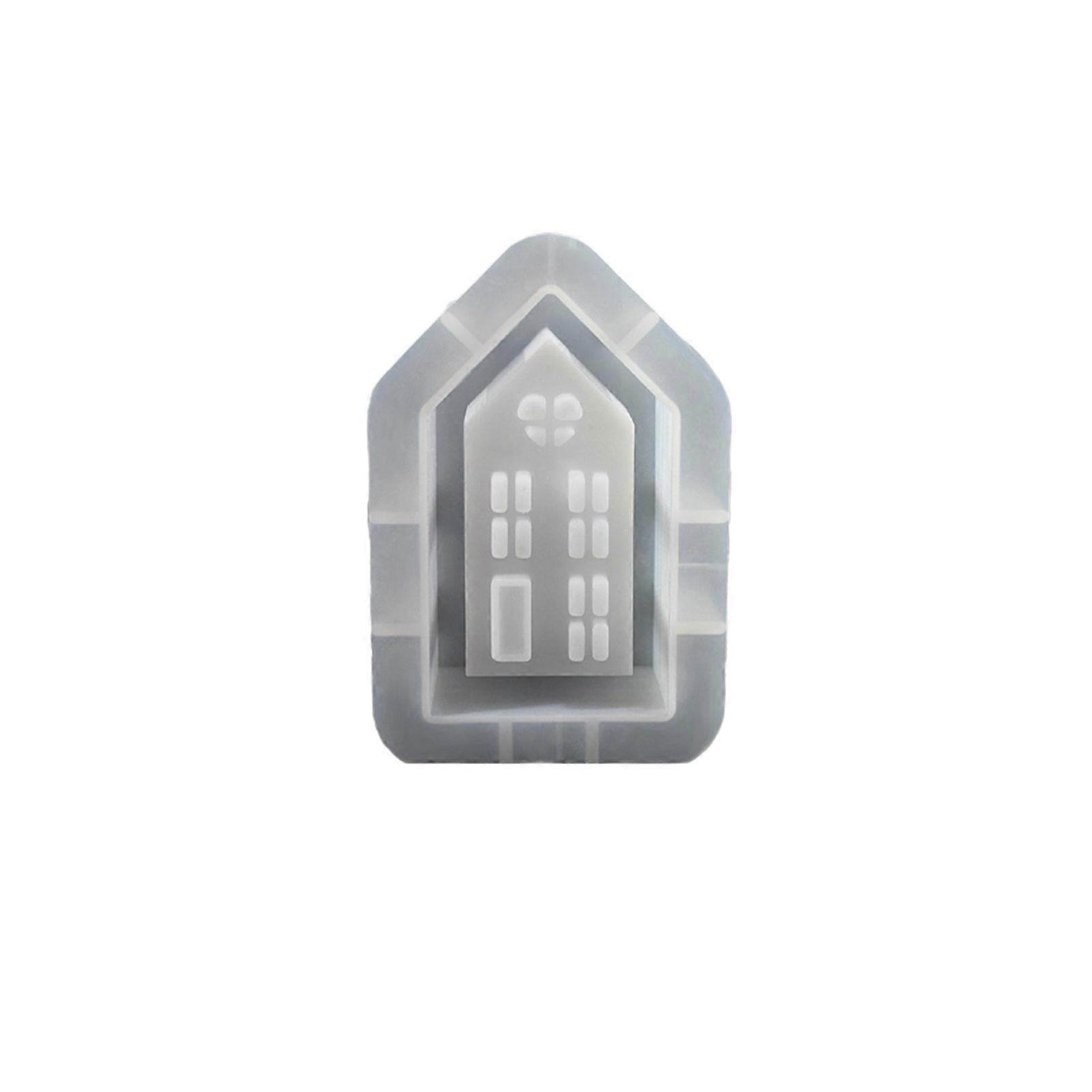 Silicone House Candle Molds for Soy Wax Candles And Soap Making Easy Removal House Shape Plaster Casting Molds for Christmas Birthdays
