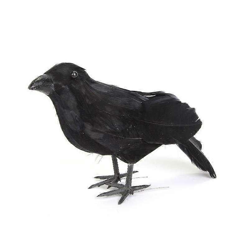 Halloween Black Realistic Crow Props Feathered Crow Simulation Model
