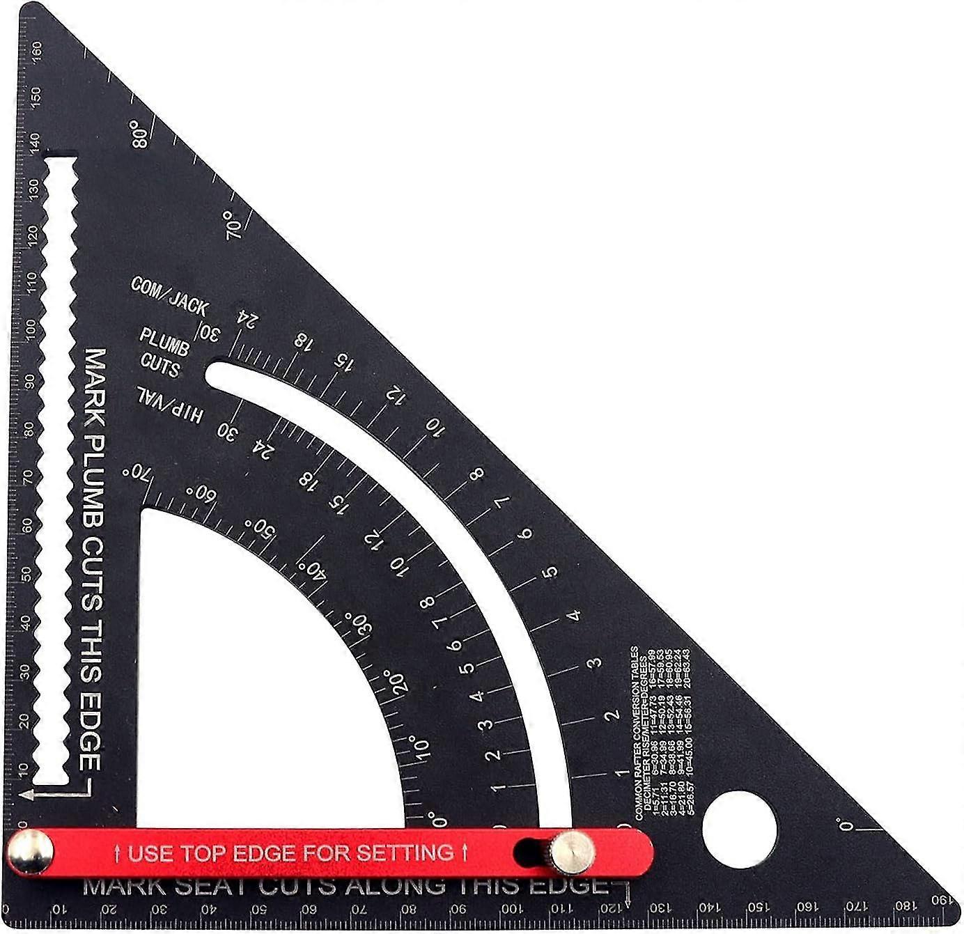 Square Aluminium Alloy Carpenter Layout Adjustable Combination Square Set Metal Carpentry Triangle Square Ruler Woodworking Tools Framing Measuring To
