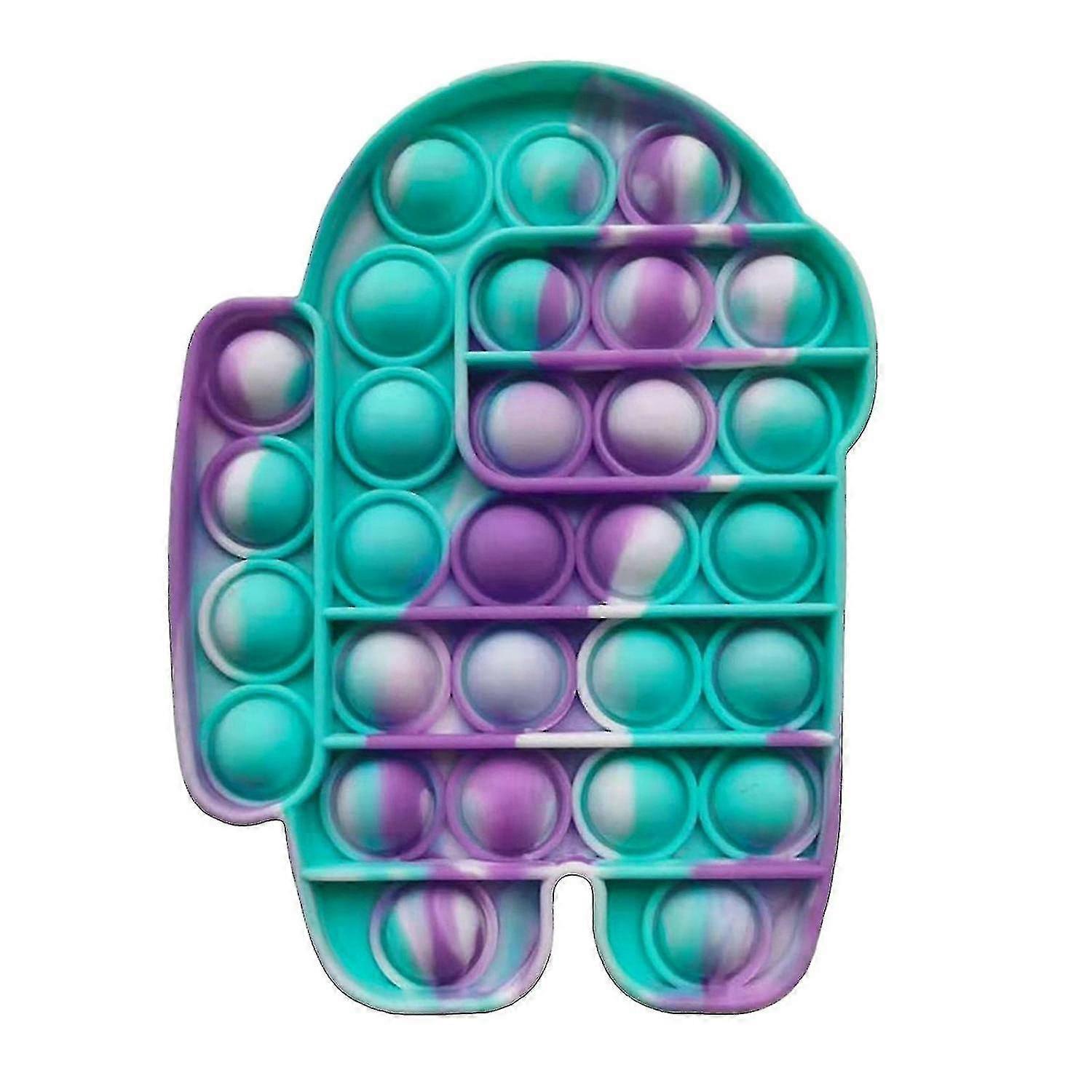 Bubble Fidget Light Green Among Us Shape Toy