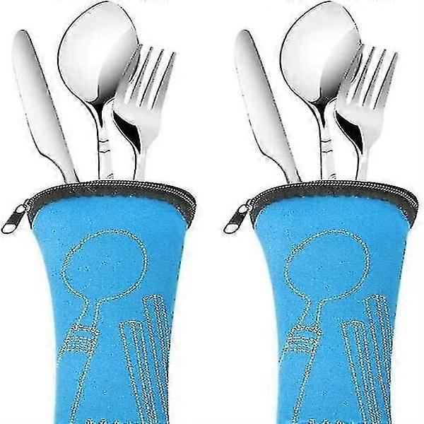 Creative Tableware. Stainless Steel Cutlery Set For Picnic Or Camping Spoon Fork