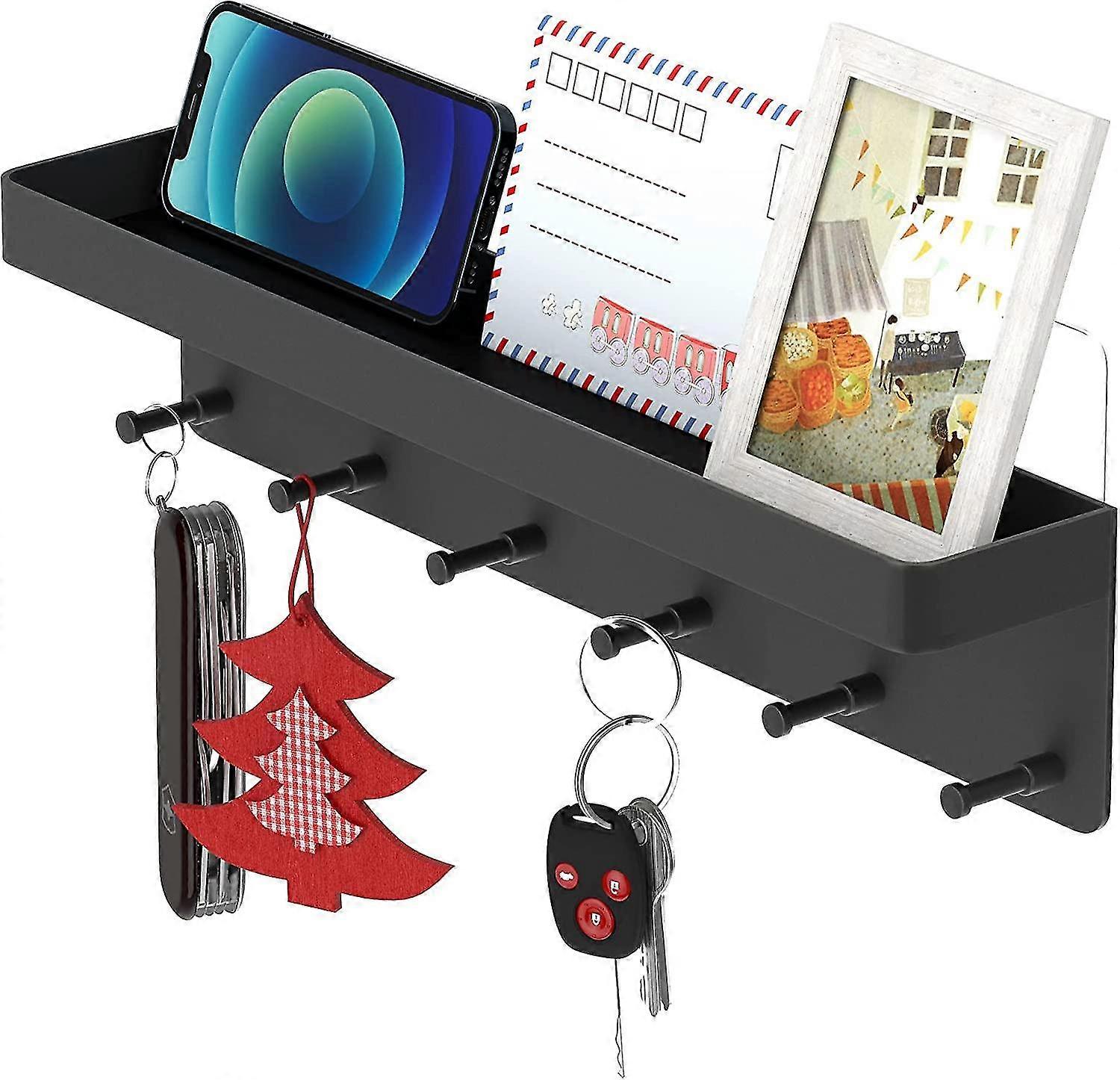 Key Holder For Wall, 6 Hooks Key Hooks Wall Mounted, Accessories For Home Gift