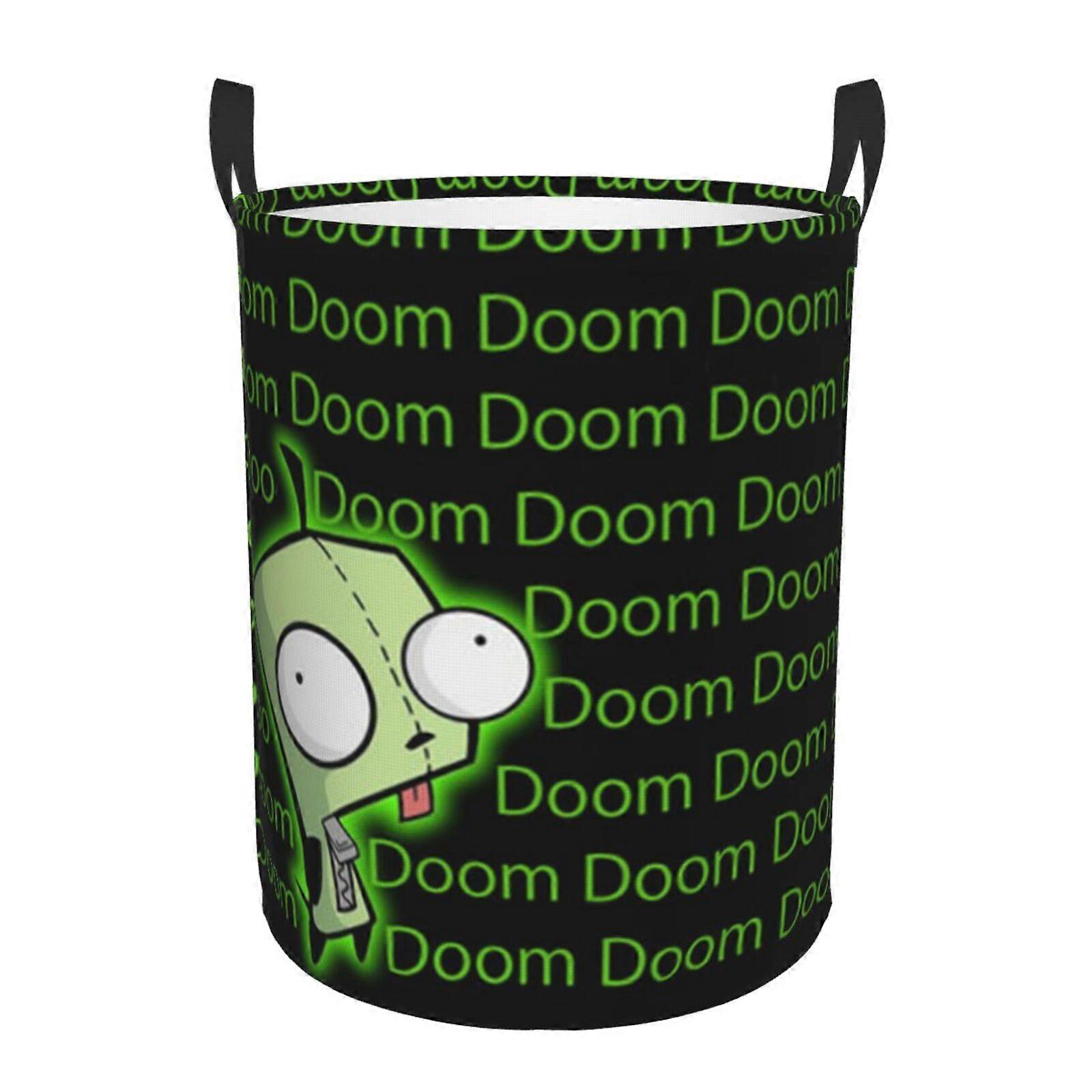 Invader Zim Wäschekorb Leichter Aufbewahrungskorb Spielzeug Organizer Wäschekorb Wasserdicht für Schlafzimmer, Badezimmer Sma-SYS27312