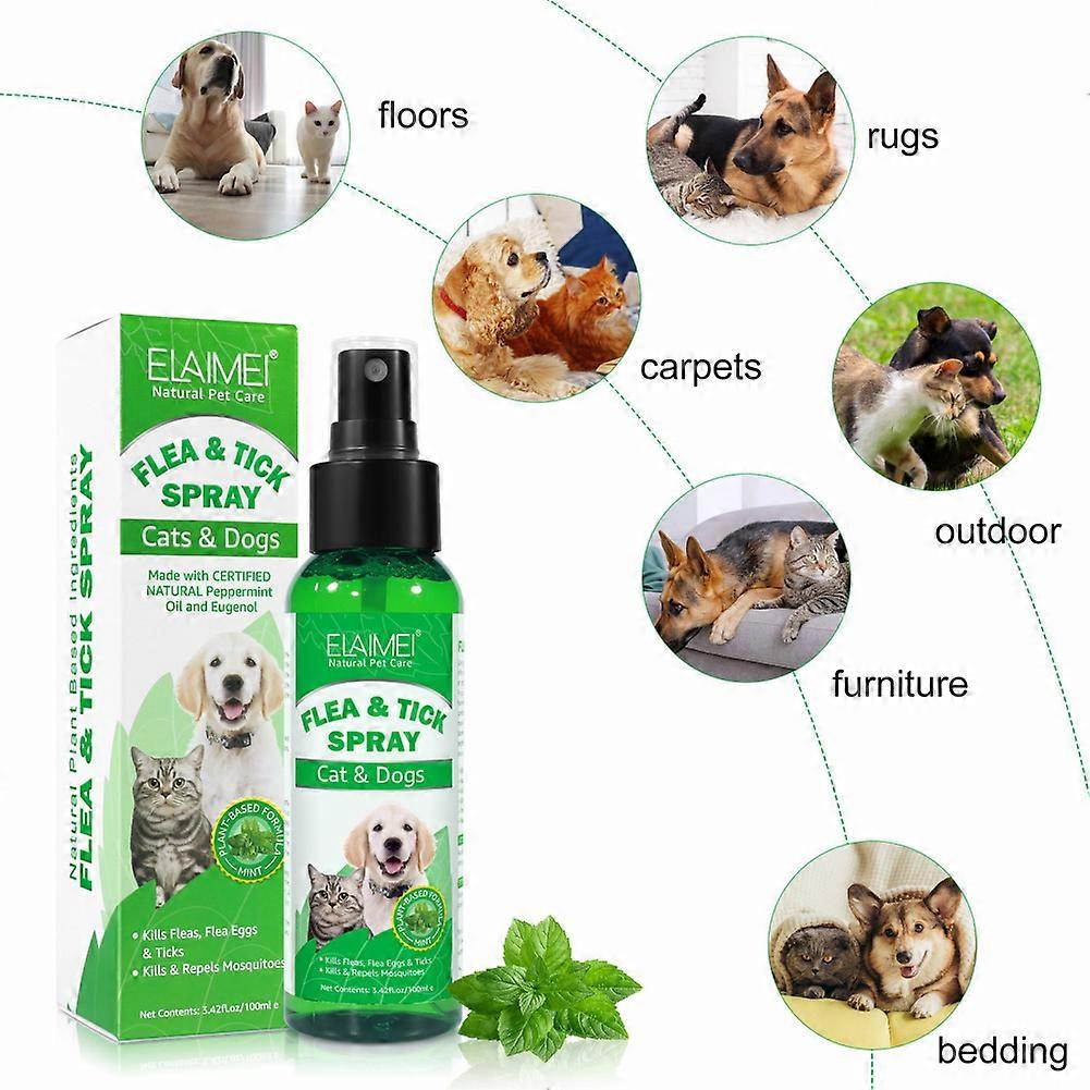 Image showcasing 2Pcs Flea, Tick Spray | 100% Natural, Allergen Free, Eco Friendly 4 ...